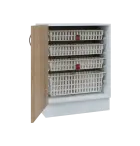 MBS - 65D spodní skříňka boxová, 1-dveřová, levá, 908x654x600, korpus bílý, dvířko dub bardolino